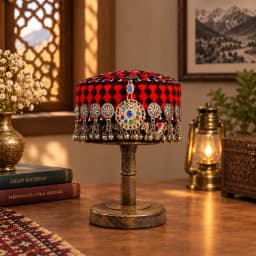 Gilgity Embroidered Cap for Women – With Silver Silsila product photo 1